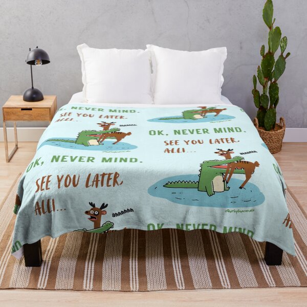 Item preview, See You Later, Alli... Ok, Never Mind | Alligator and Deer (Hand Drawn) designed and sold by QuirkyGuacamole.