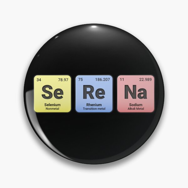 Item preview, Serena, Custom Name Made from Periodic Table Elements, Personalized Chemistry Design, Science Gift for Nerds & Students designed and sold by chipmuckdesignn.