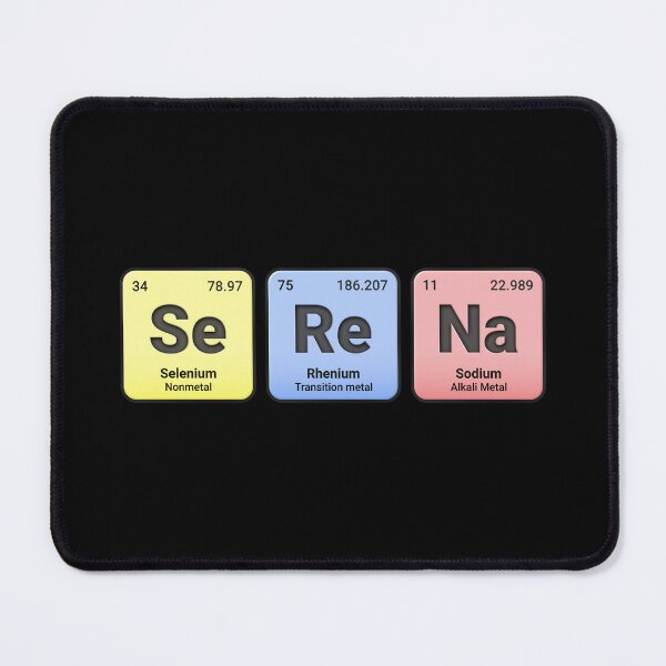 Item preview, Serena, Custom Name Made from Periodic Table Elements, Personalized Chemistry Design, Science Gift for Nerds & Students designed and sold by chipmuckdesignn.