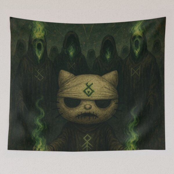 Item preview, Hello Kitty and the Cult of the Green Shadows designed and sold by art-emissa.