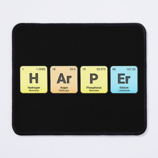Item preview, Harper, Custom Name Made from Periodic Table Elements, Personalized Chemistry Design, Science Gift for Nerds & Students designed and sold by chipmuckdesignn.
