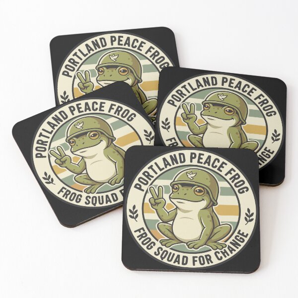 Item preview, Peace Frog Retro Design – Cute Activist Frog Art, Hippie Frog Squad for Change, Vintage Boho Frog with Peace Sign designed and sold by Charaff.