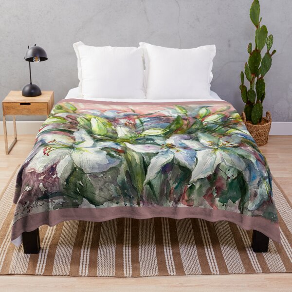 Item preview, A large bouquet of white lilies in watercolor. designed and sold by Elena Reutova.