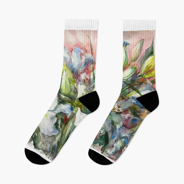 Item preview, A large bouquet of white lilies in watercolor. designed and sold by Elena Reutova.