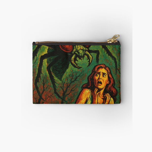 Item preview, THE NIGHT OF THE LURKING INSECTOID! Vintage B-Movie Horror Poster | Halloween Spider Creature Art designed and sold by Wild-way Art.