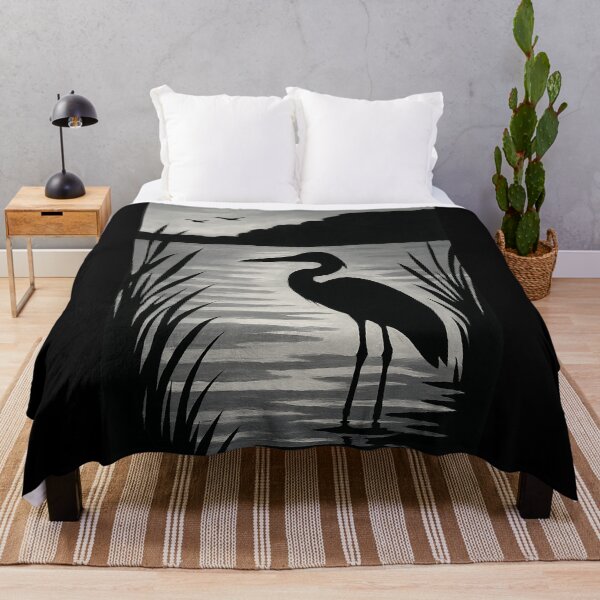 Item preview, Monochrome Marsh Serenity designed and sold by Zoologybestiary.