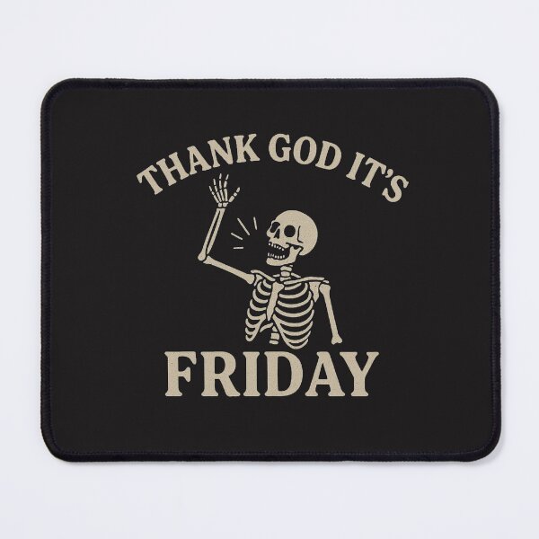 Item preview, Thank God It’s Friday – Funny Skeleton Retro T-Shirt designed and sold by Jojokoko12.