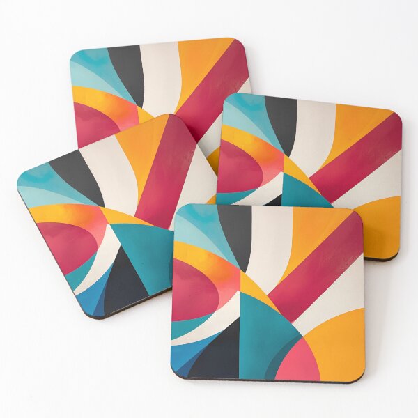 Item preview, Vibrant Minimalistic Colorful Abstract Art Design designed and sold by Rubeenas.