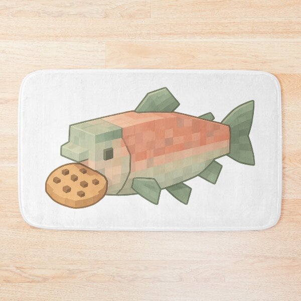 Item preview, Pixel Salmon Eating a Cookie designed and sold by Zoologybestiary.