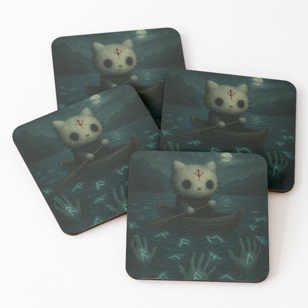 Item preview, Hello Kitten in mystical boat designed and sold by art-emissa.