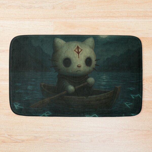 Item preview, Hello Kitten in mystical boat designed and sold by art-emissa.