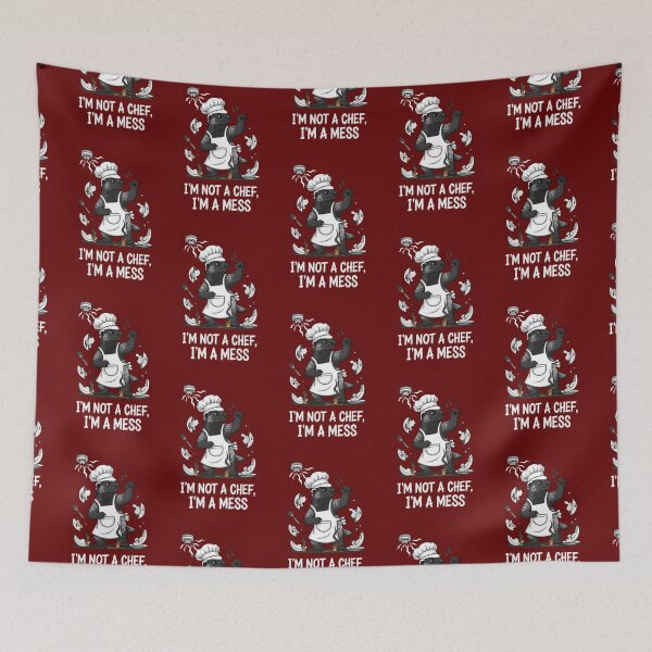 Item preview, “I’m Not a Chef, I’m a Mess” Culinary Badger Cartoon – Gift for Kitchen Disasters designed and sold by Luminari Creations.