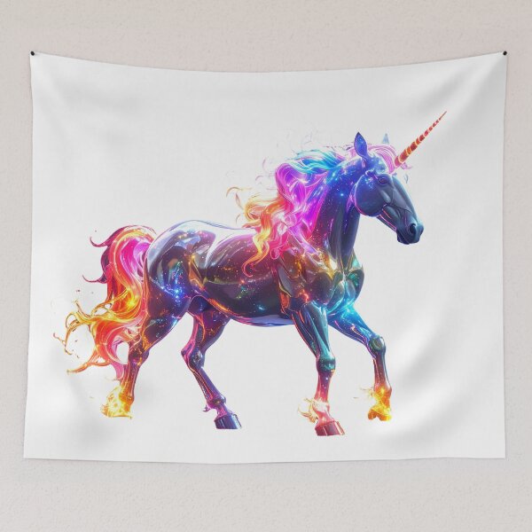 Artikelvorschau, Buntes leuchtendes süßes Einhorn entworfen und verkauft von GloriousArtSKD.