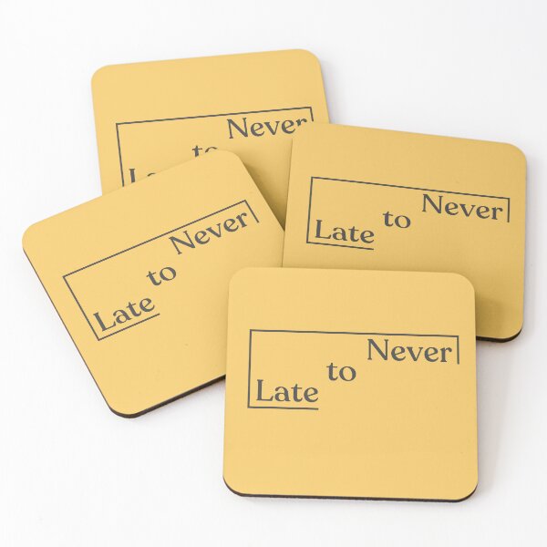 Item preview, Never Too Late – Minimal Motivational Quote Design | Positive Mindset Collection designed and sold by Positive.Mindset.