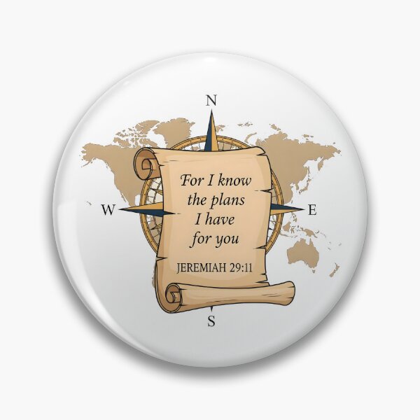 Item preview, Bible Verse Jeremiah 29:11 Compass Scroll Christian Map. designed and sold by loveandlightrb.