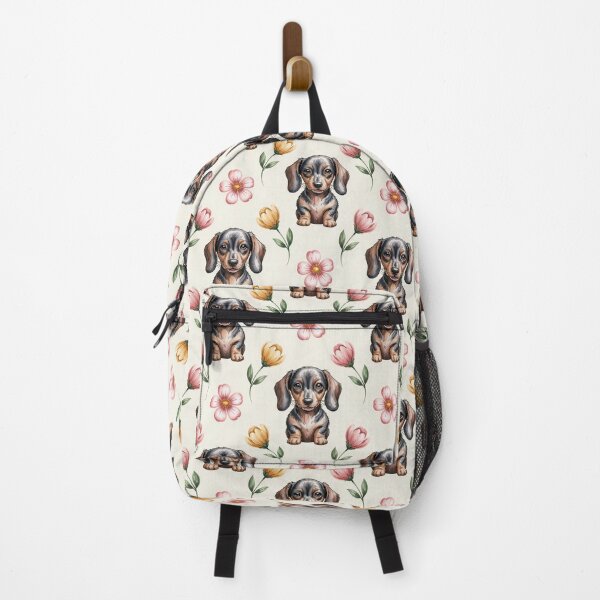 Item preview, Cute Dachshund and Floral Pattern designed and sold by jkrphoto.