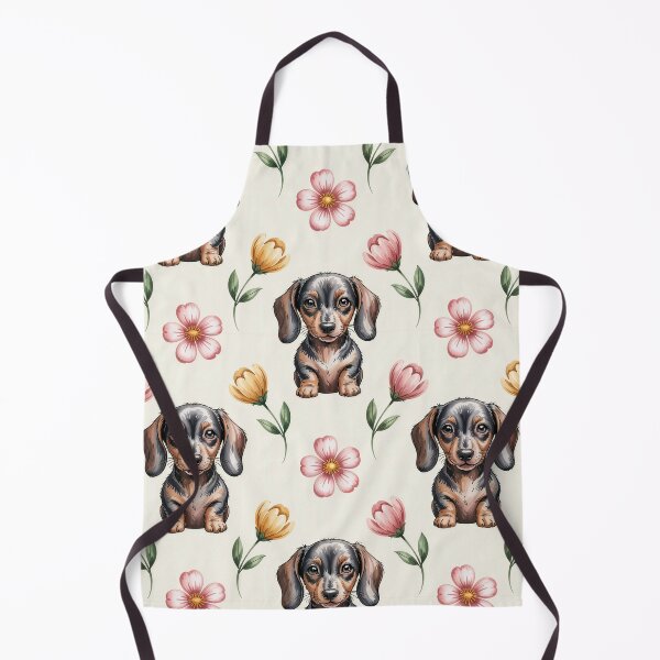 Item preview, Cute Dachshund and Floral Pattern designed and sold by jkrphoto.