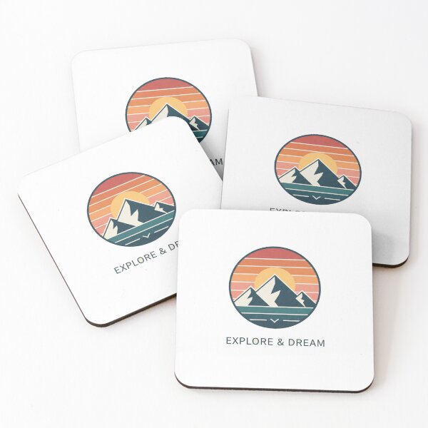 Item preview, Explore & Dream Retro Mountain Sunset Graphic designed and sold by GenZFashion000.