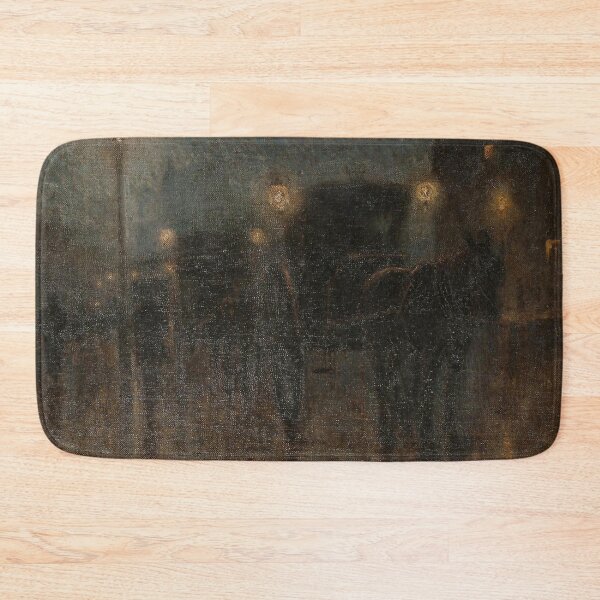 Item preview, Horse and coach in a moonlit street - Franz Skarbina  designed and sold by Vintage Designs +.