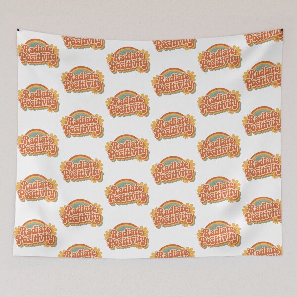 Item preview, Positive Message, Radiate Positivity Retro Groovy Vintage designed and sold by graphic-genie.