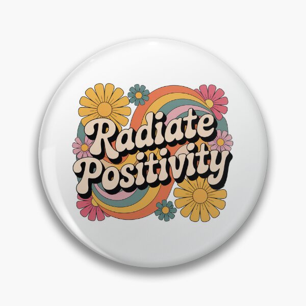 Item preview, Positive Message, Radiate Positivity Retro Groovy Vintage designed and sold by graphic-genie.
