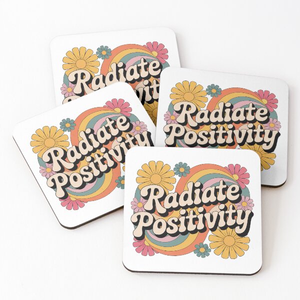 Item preview, Positive Message, Radiate Positivity Retro Groovy Vintage designed and sold by graphic-genie.