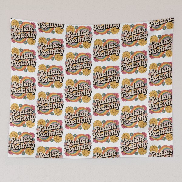 Item preview, Positive Message, Radiate Positivity Retro Groovy Vintage designed and sold by graphic-genie.