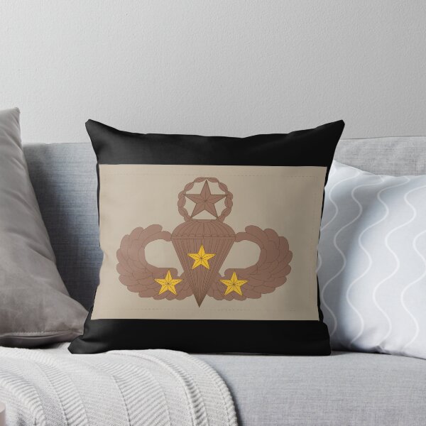 Item preview, Badge - Army - Parachutist - Master - 3 Combat Star - Subdued - Desert X 300 designed and sold by Military Insignia Products.