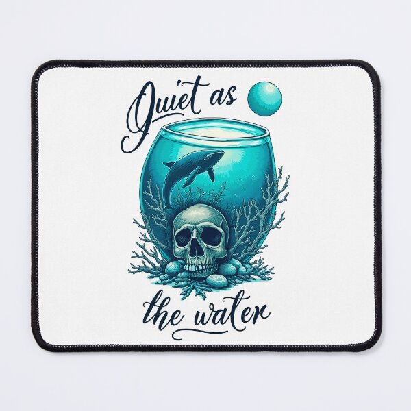 Item preview, Quiet as the Water – Ocean Skull Surreal Watercolor T‑Shirt Design designed and sold by BlackPrintMrket.
