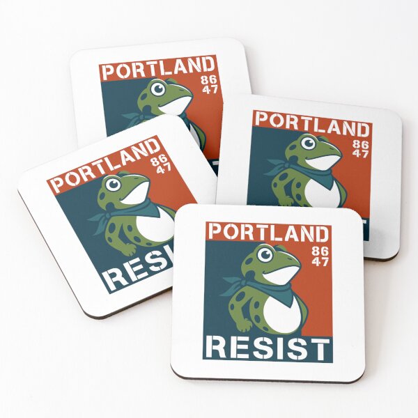 Item preview, portland frog - FROGS AGAINST FASCISM  designed and sold by bumqiudci.