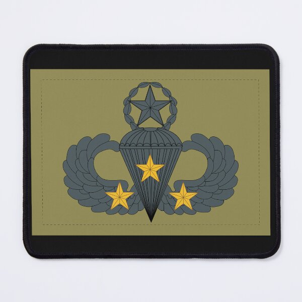 Item preview, Badge - Army - Parachutist - Master - 3 Combat Star - Subdued X 300 designed and sold by Military Insignia Products.