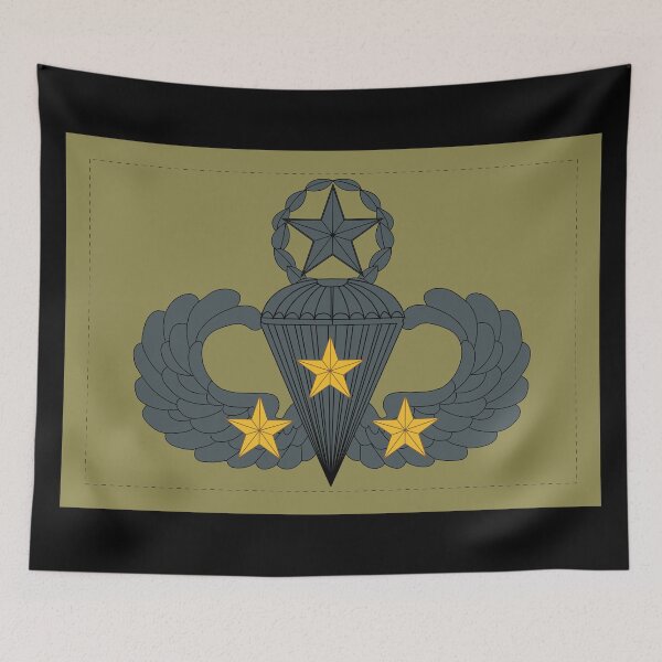 Item preview, Badge - Army - Parachutist - Master - 3 Combat Star - Subdued X 300 designed and sold by Military Insignia Products.