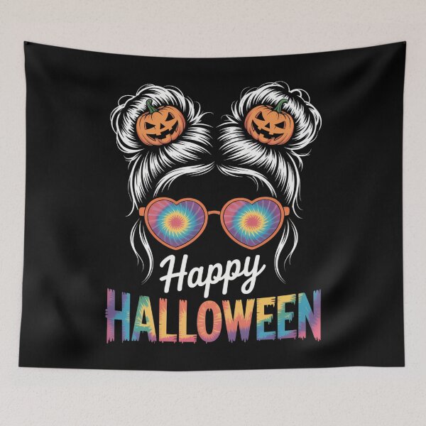 Item preview, Sunglasses Messy Bun Happy Halloween designed and sold by savrmiller.