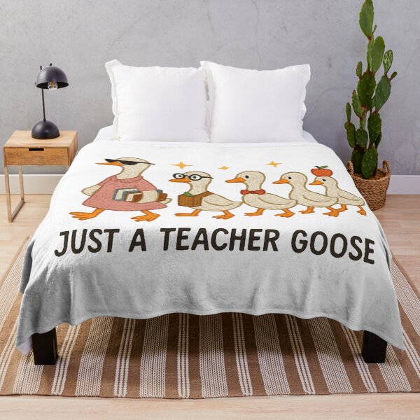 Item preview, Whimsical Teacher Goose with Cute Students Cartoon Illustration designed and sold by RuweisVibes.