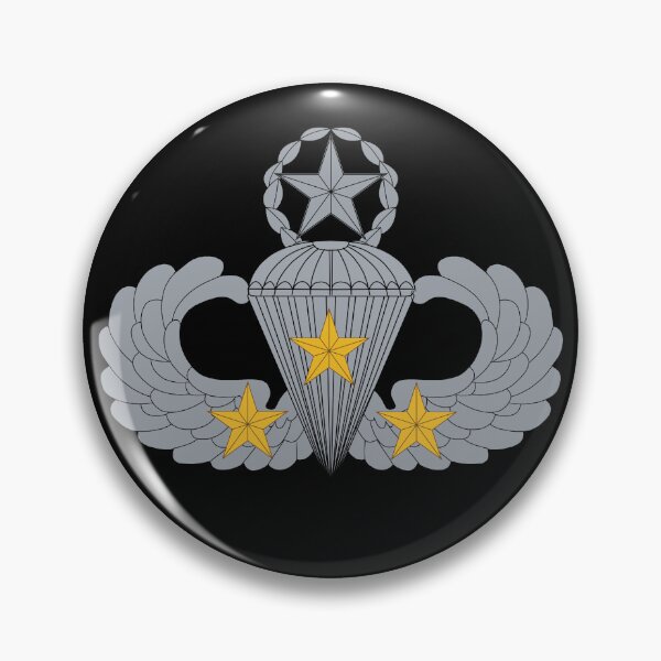 Item preview, Badge - Army - Parachutist - Master - 3 Combat Star X 300 designed and sold by Military Insignia Products.