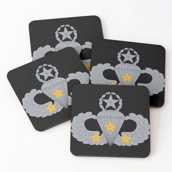 Item preview, Badge - Army - Parachutist - Master - 3 Combat Star X 300 designed and sold by Military Insignia Products.