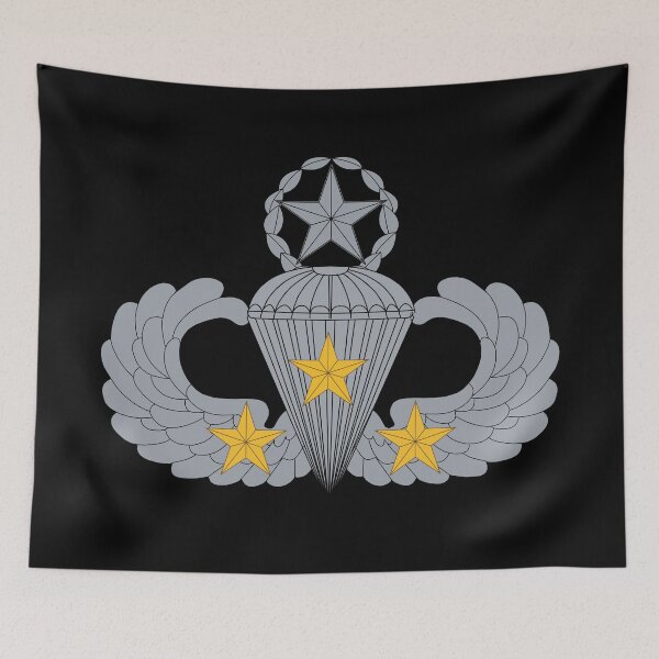 Item preview, Badge - Army - Parachutist - Master - 3 Combat Star X 300 designed and sold by Military Insignia Products.