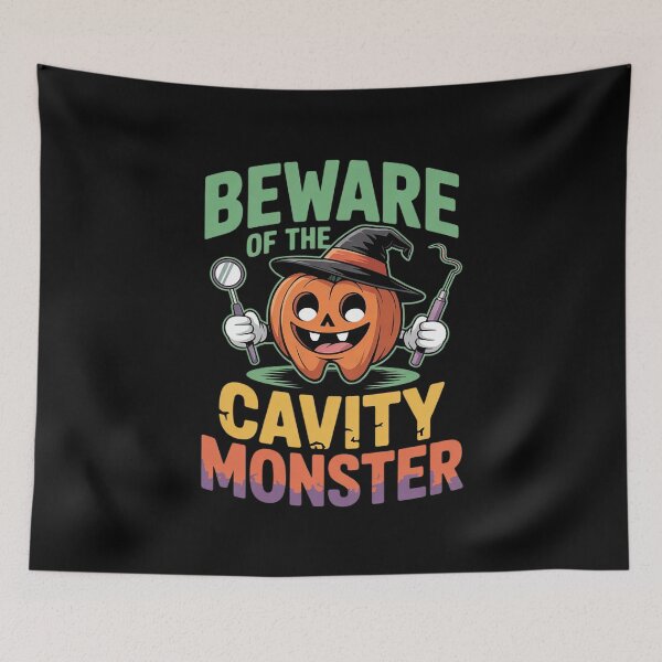 Item preview, Beware Of The Cavity Monster Halloween Dentist Dental  designed and sold by BeetleMalon.