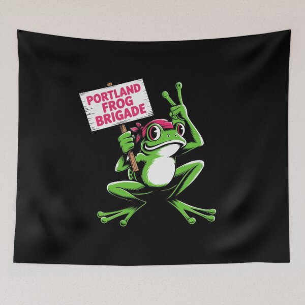 Item preview, Portland Frog Brigade Rebel Frog Street Art Design designed and sold by Avenius Graphics.