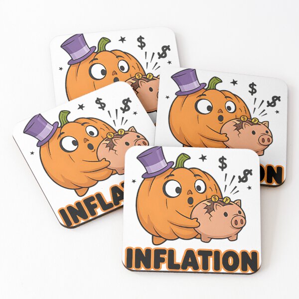 Item preview, Inflation Funny Pumpkin Piggy Bank Design For Halloween Humor Fans And Economic Parody Lovers designed and sold by ArtDesignTp.