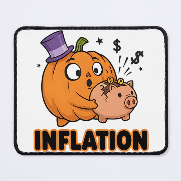 Item preview, Inflation Funny Pumpkin Piggy Bank Design For Halloween Humor Fans And Economic Parody Lovers designed and sold by ArtDesignTp.