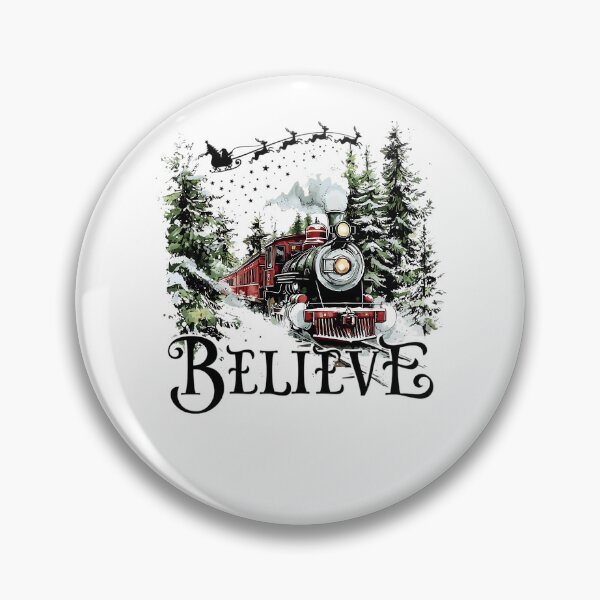 Item preview, Believe Christmas Train Steam Engine Retro Winter Santa Sleigh Art designed and sold by damiforgye.