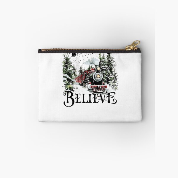 Item preview, Believe Christmas Train Steam Engine Retro Winter Santa Sleigh Art designed and sold by damiforgye.