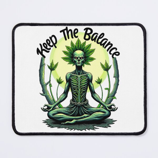 Item preview, Keep the Balance – Zombie Yoga Minimal Vector T‑Shirt Design designed and sold by BlackPrintMrket.