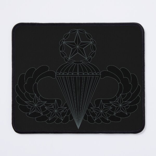 Item preview, Badge - Army - Parachutist - Master - 4 Combat Star - Black - Metal X 300 designed and sold by Military Insignia Products.