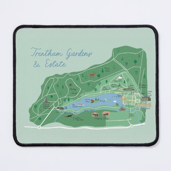 Item preview, Illustrated Map of Trentham Gardens & Estate | Hand-Drawn Art Print designed and sold by abi bryan design.