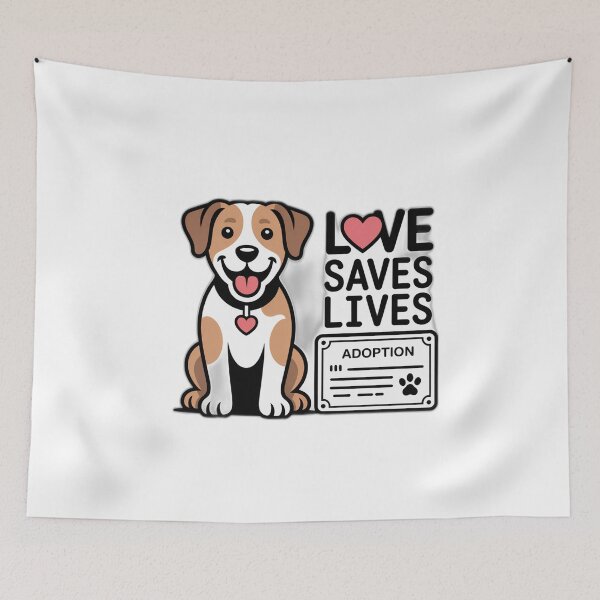 Item preview, Love Saves Lives - Pet Adoption Awareness designed and sold by Reichcorp.