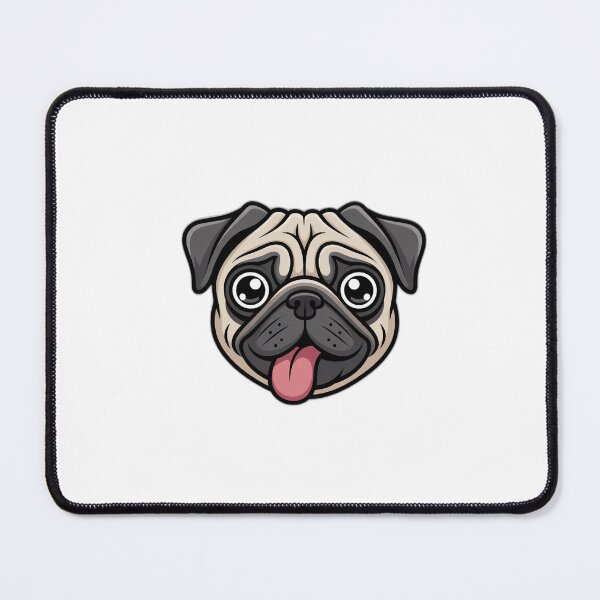 Item preview, Happy Pug Face - Cartoon Dog Portrait designed and sold by Reichcorp.