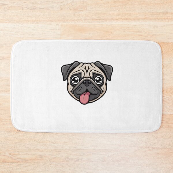 Item preview, Happy Pug Face - Cartoon Dog Portrait designed and sold by Reichcorp.