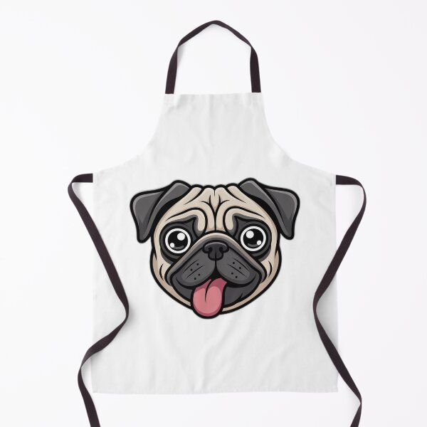 Item preview, Happy Pug Face - Cartoon Dog Portrait designed and sold by Reichcorp.